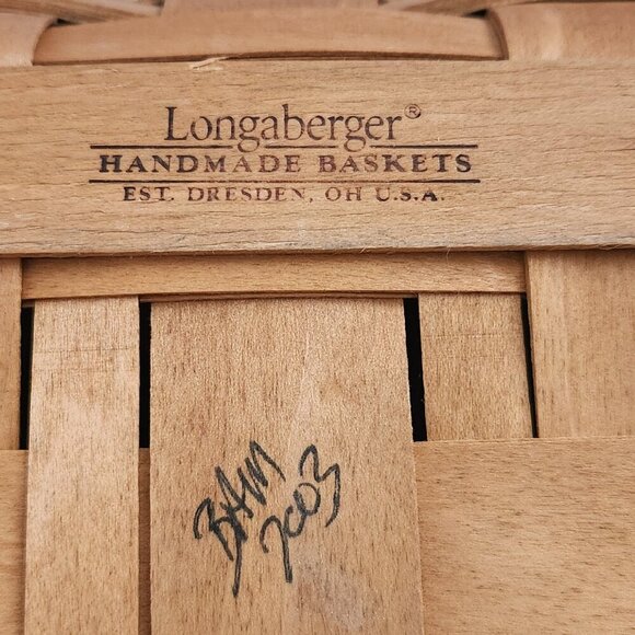 Longaberger Rectangular Gathering Basket with Double Handle - Picture 5 of 6